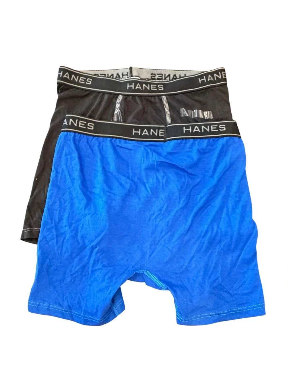 2 Hanes Ultimate Tagless Boxer Briefs Mens Large Cotton Blend Wicking 36-38” New